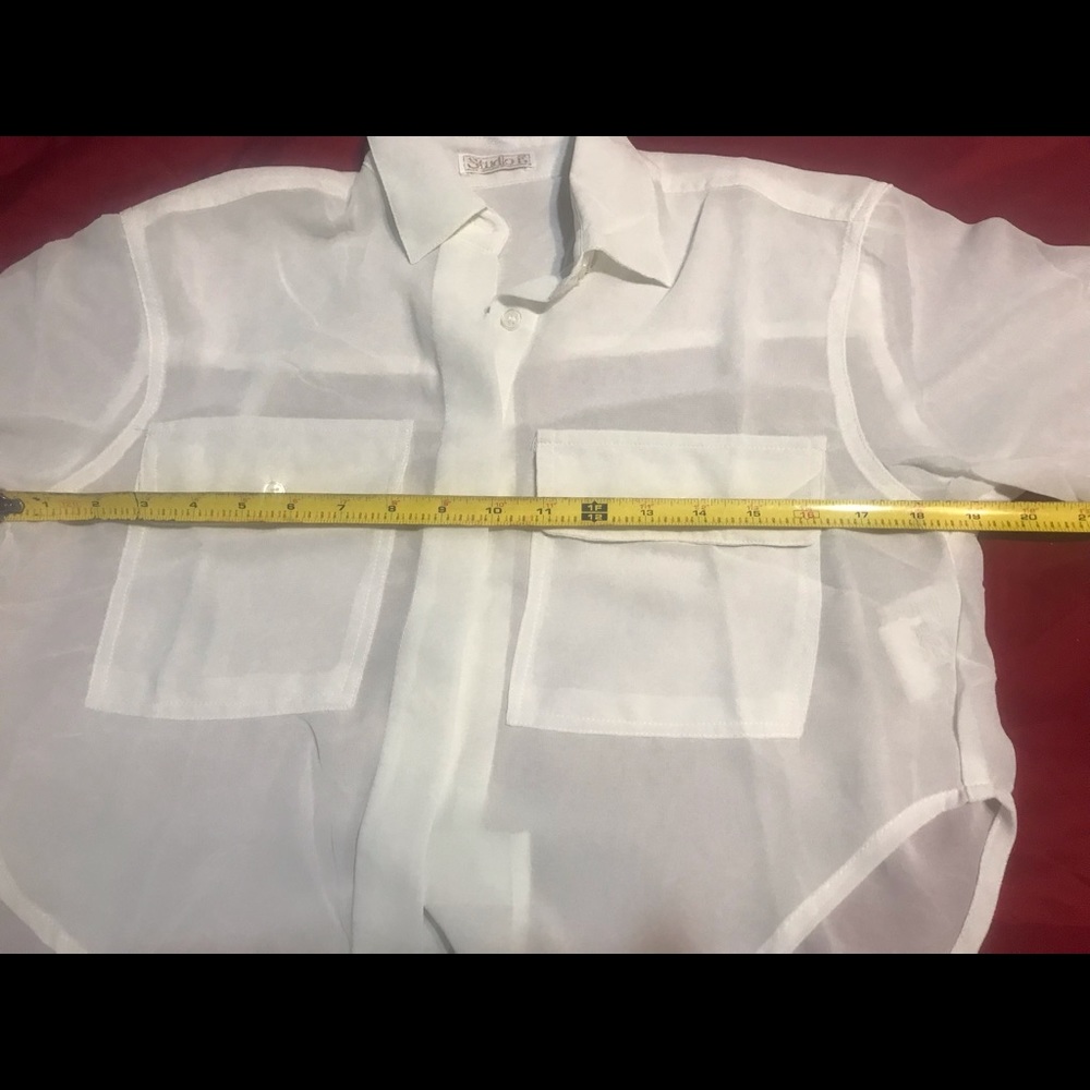 🛍 3/$20 Studio F off white top NWOT - Picture 6 of 7